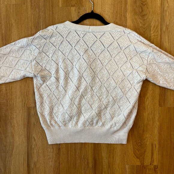 Cyrus Light Pink/Lavender Diamond Stitch Cardigan – Size Small - Picture 7 of 9